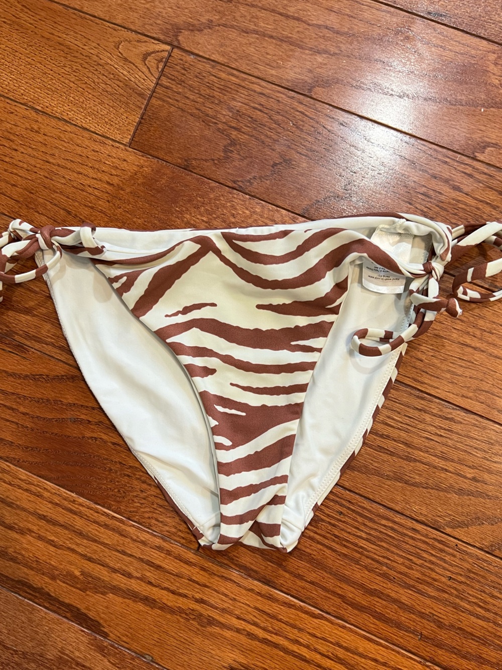 Veronica Beard Brown and Cream Zebra Print One-Piece Swim